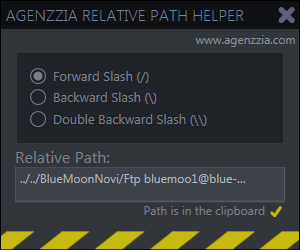 Agenzzia Relative Path Helper Software